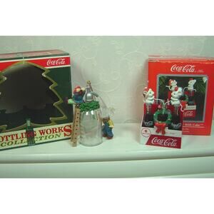 2 VINTAGE COCA COLA ORNAMENTS-THINGS GO BETTER WITH COKE & SELTZER SURPRISE